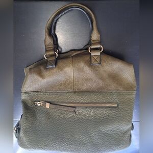NWOT Pebbled Olive Green London Satchel